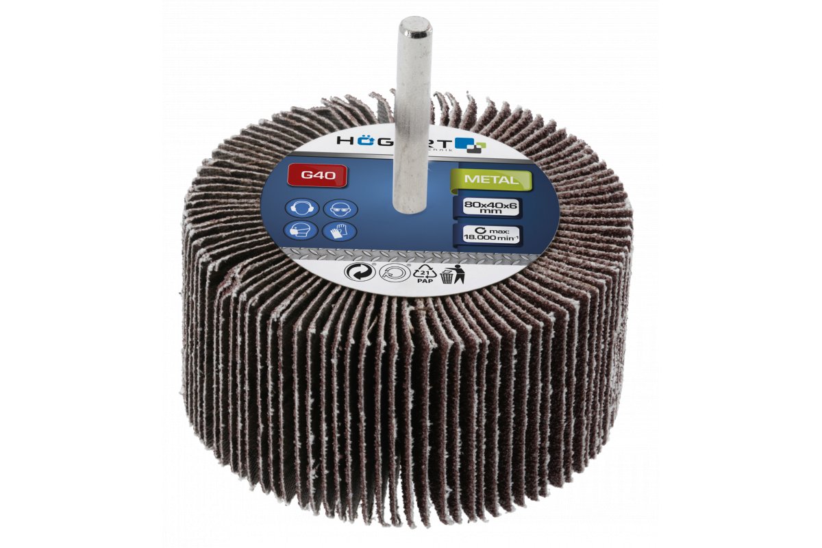Ponceuse à roue Hogert HT8D024; 80x40x6 mm; G120