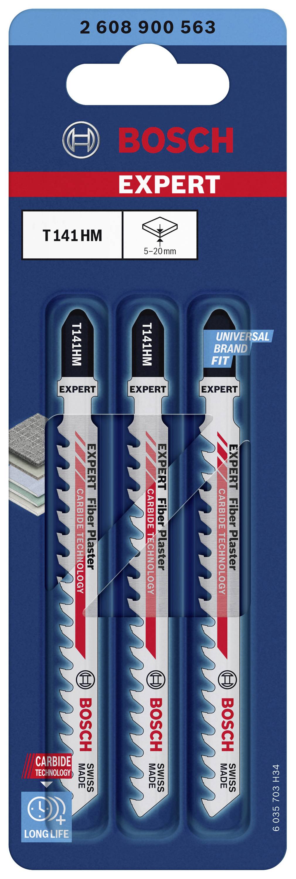 Lame de scie sauteuse Bosch 2608900563; 100 mm; 3 unités