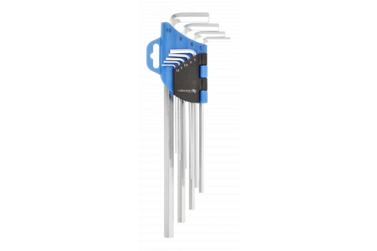 Clé hexagonale Hogert HT1W803; 1,5-10 mm; 9 unités