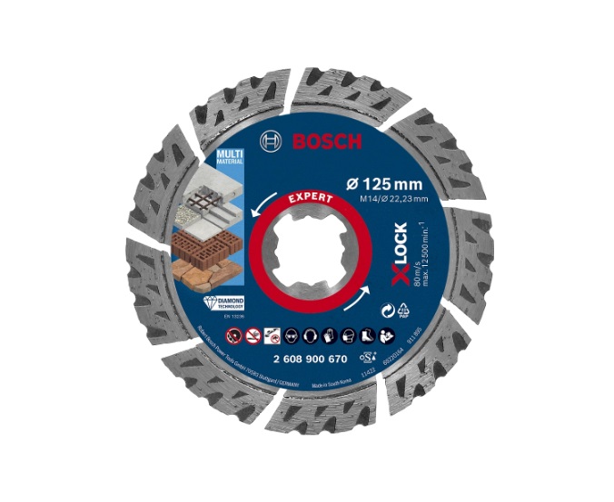 Disque à tronçonner diamanté Bosch 2608900670; 125x22,23 mm; X-Lock