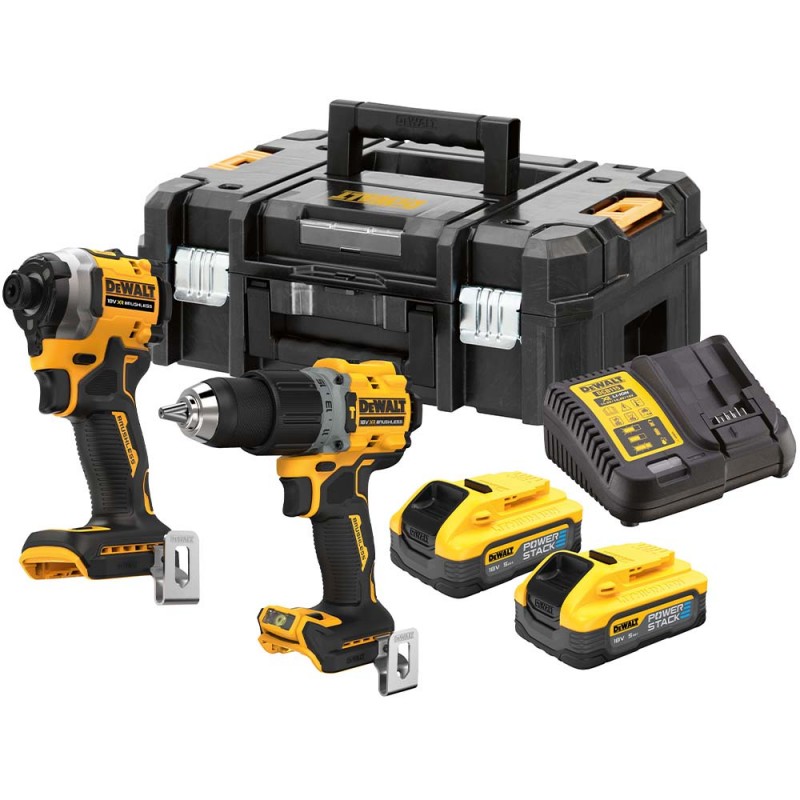 Ensemble d'outils DeWalt DCK2050H2T-QW (DCD805 + DCF850); 18 V; 2x5,0 Ah accu.