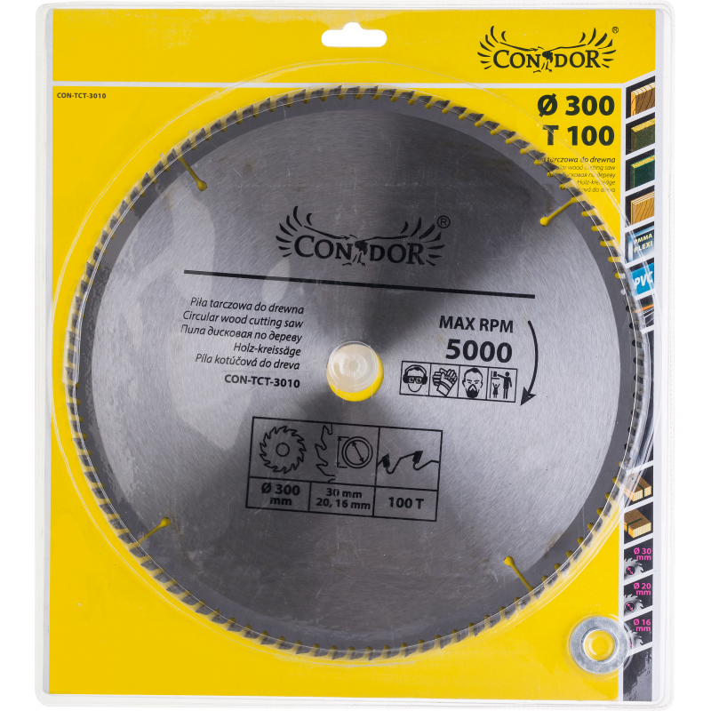 Lame de scie Condor CON-TCT-3010; 300 mm; Z100