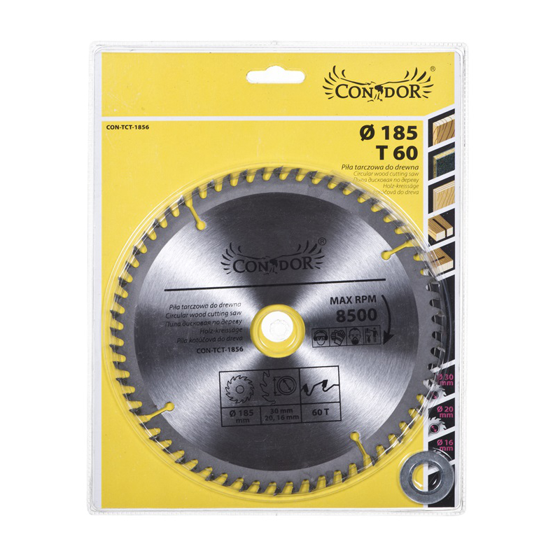 Lame de scie Condor CON-TCT-1856; 185 mm; Z60