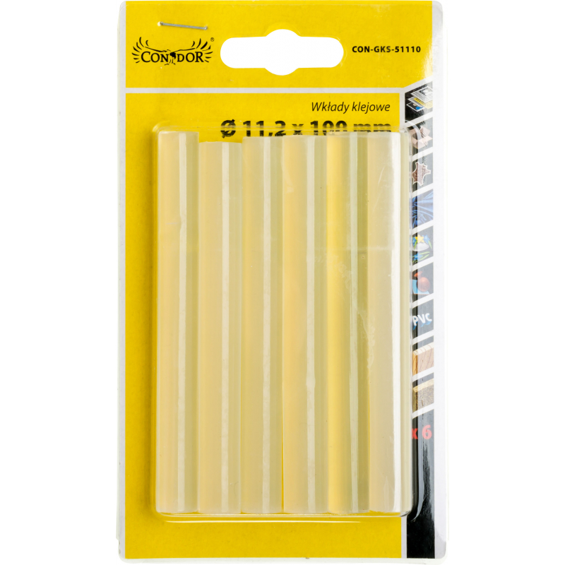 Bâton de colle Condor CON-GKS-51110; 11,2x100 mm; 6 unités