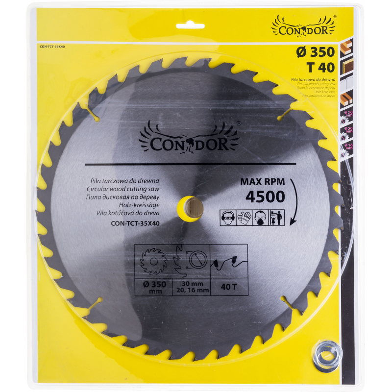 Lame de scie Condor CON-TCT-3504; 350 mm; Z40