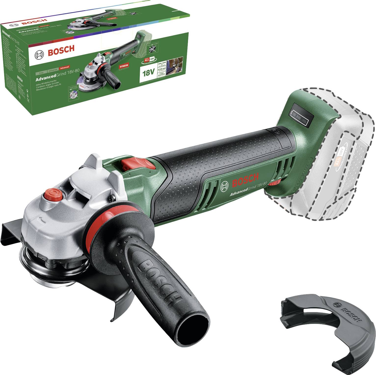 Meuleuse d'angle Bosch Advanced Grind 18V-80; 18 V (sans batterie et chargeur)