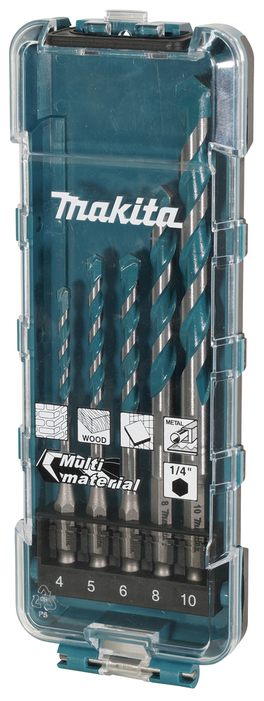 Jeu de forets Makita E-16732; 1/4''; 4-10 mm; 5 unités