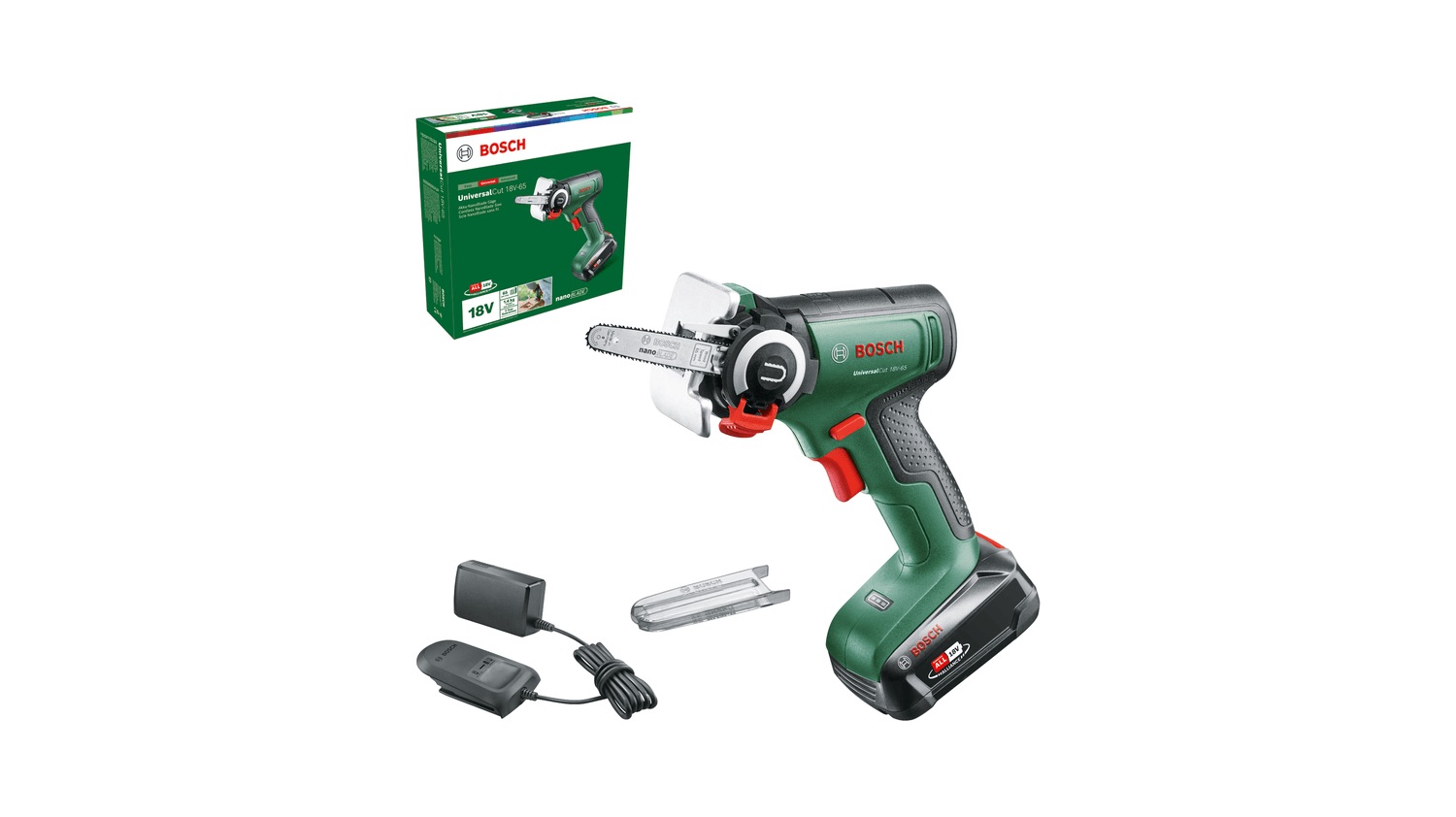 Tronçonneuse de branches Bosch Universal Cut 18V-65; 18 V; 1x2,5 Ah accu .; Barre de 6,5 cm