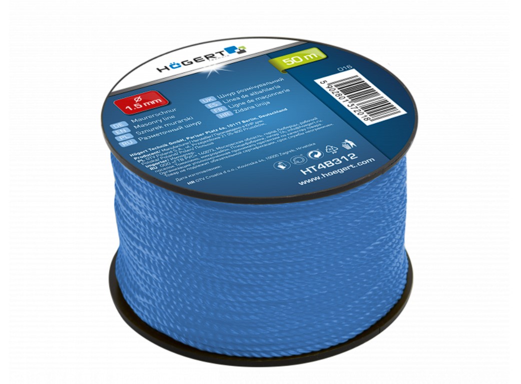 Corde de mesure Hogert HT4B312; 1,5 mm; 50 m