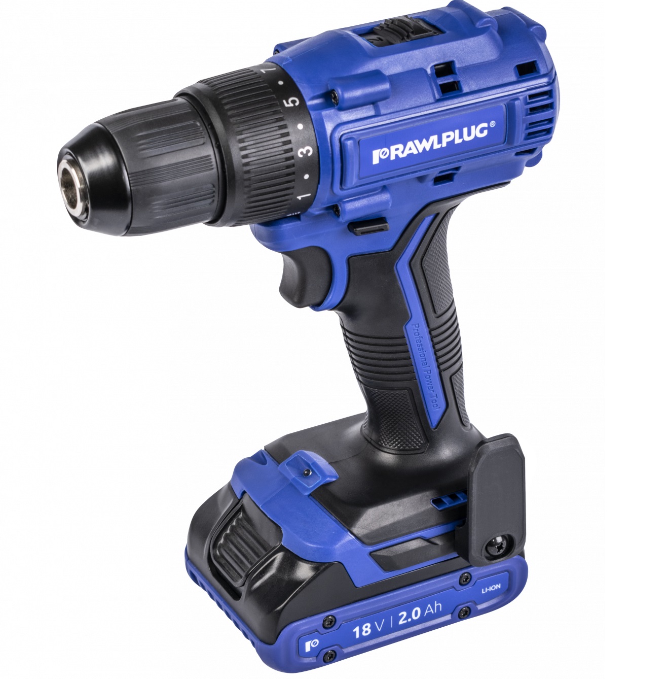 Perceuse RawlPlug R-PDD18-55-M2; 18 V; 2x2,0 Ah accu.