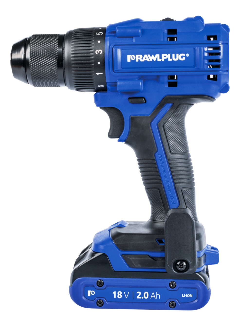 Perceuse RawlPlug R-PDD18-70-M2; 18 V; 2x2,0 Ah accu.