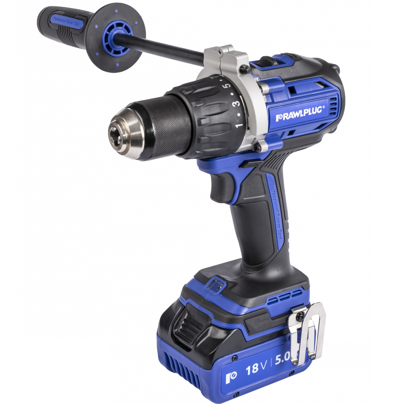 Perceuse RawlPlug R-PDD18-P100-XL2; 18 V; 2x5,0 Ah accu.
