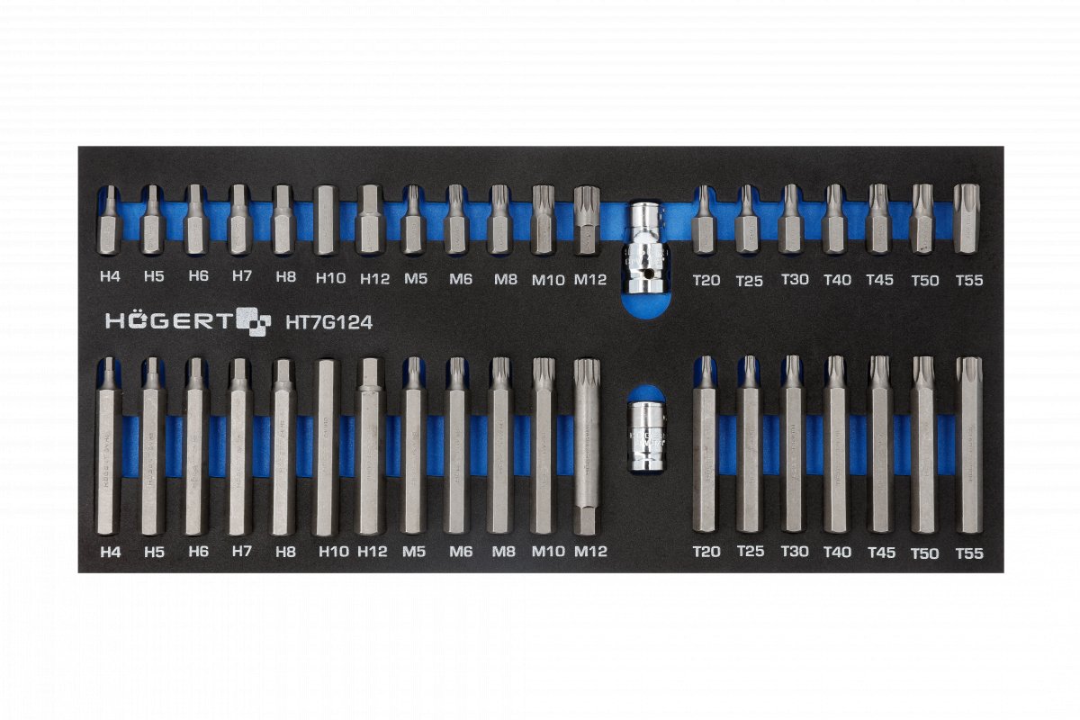 Jeu d'accessoires de tournevis Hogert HT7G124; 40 unités