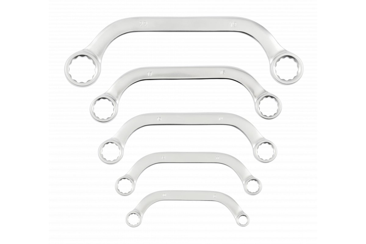 Ensemble de clés à anneau Hogert HT1W599; 8-22 mm; 5 unités