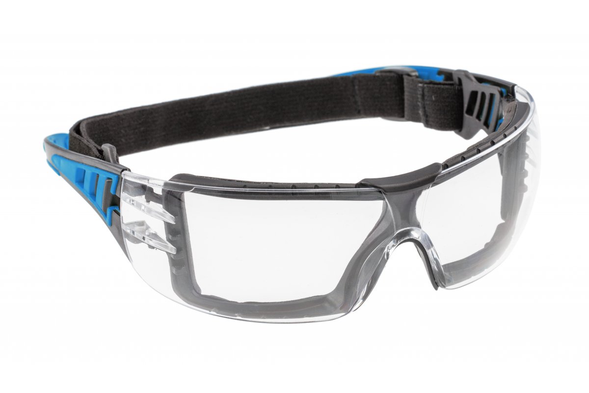 Lunettes de protection Hogert HT5K010; clair; bleu