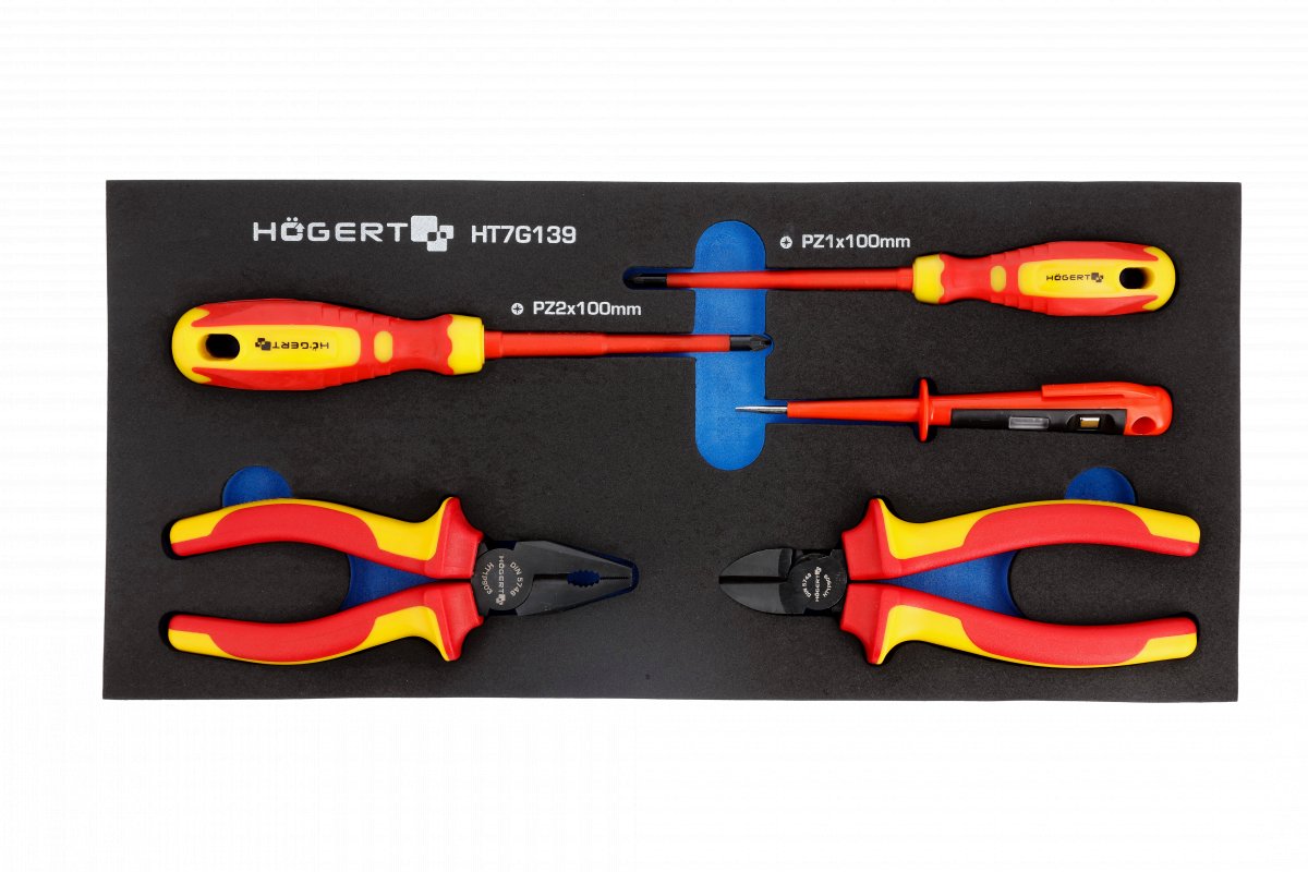 Ensemble d'outils Hogert HT7G139; 5 unités
