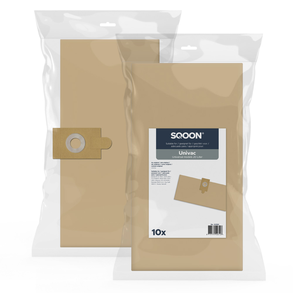Sacs en papier pour aspirateur SQOON 32180; Parkside/Einhell; 10 unités