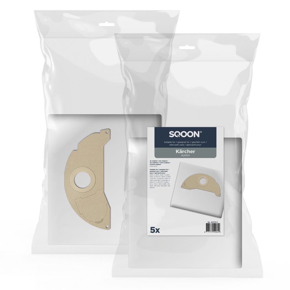 Sac à poussière en tissu SQOON 42275-5; Karcher 2501; 5 unités