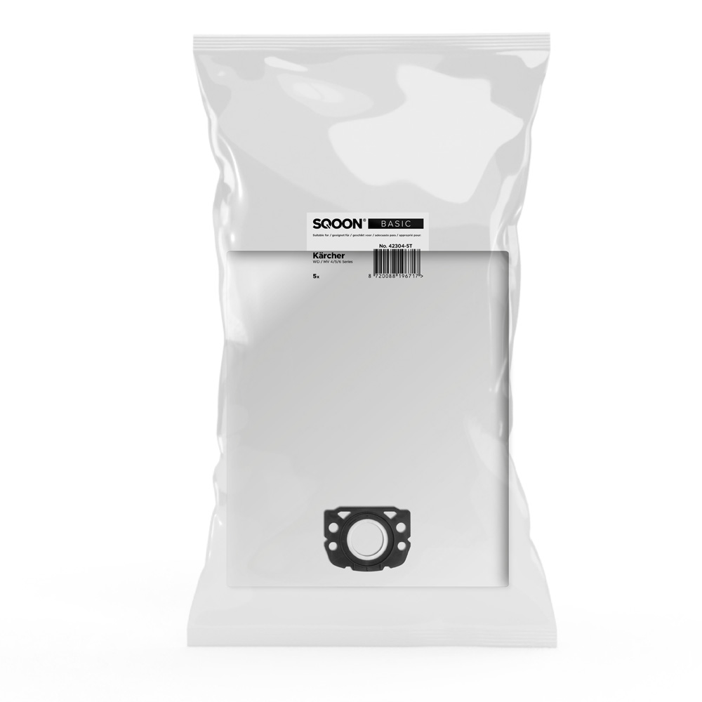 Sac à poussière en tissu SQOON 42304-5T; Karcher WD / MV 4/5/6 series; 5 unités