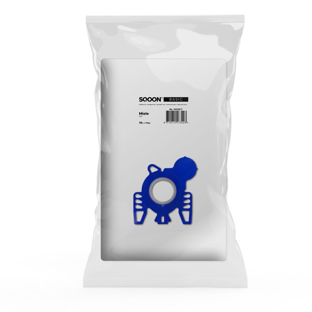 Sac à poussière en tissu SQOON 42055-T; Miele G/N 3-D; 10 unités