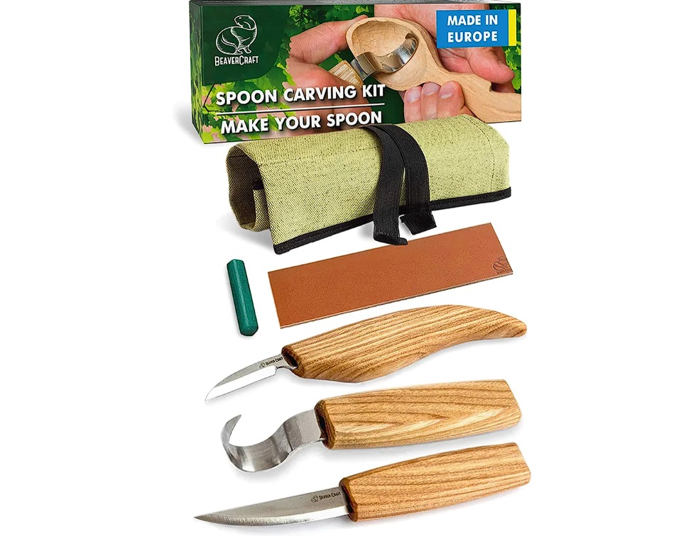 Kit de sculpture BeaverCraft S13; 5 pcs .; pour la sculpture à la cuillère et autres produits en bois