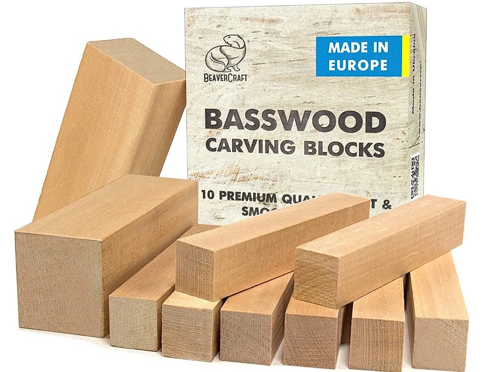 Cuillère en bois vierge BeaverCraft BW10; 10 pcs .; à sculpter