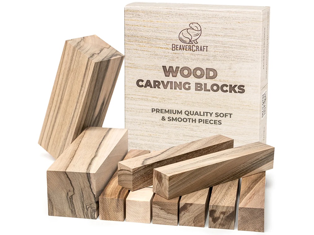 Cuillère en bois vierge BeaverCraft BW10 Walnut; 10 pcs .; à sculpter