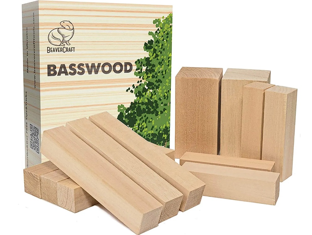 Cuillère en bois vierge BeaverCraft BW12; 12 pcs .; à sculpter