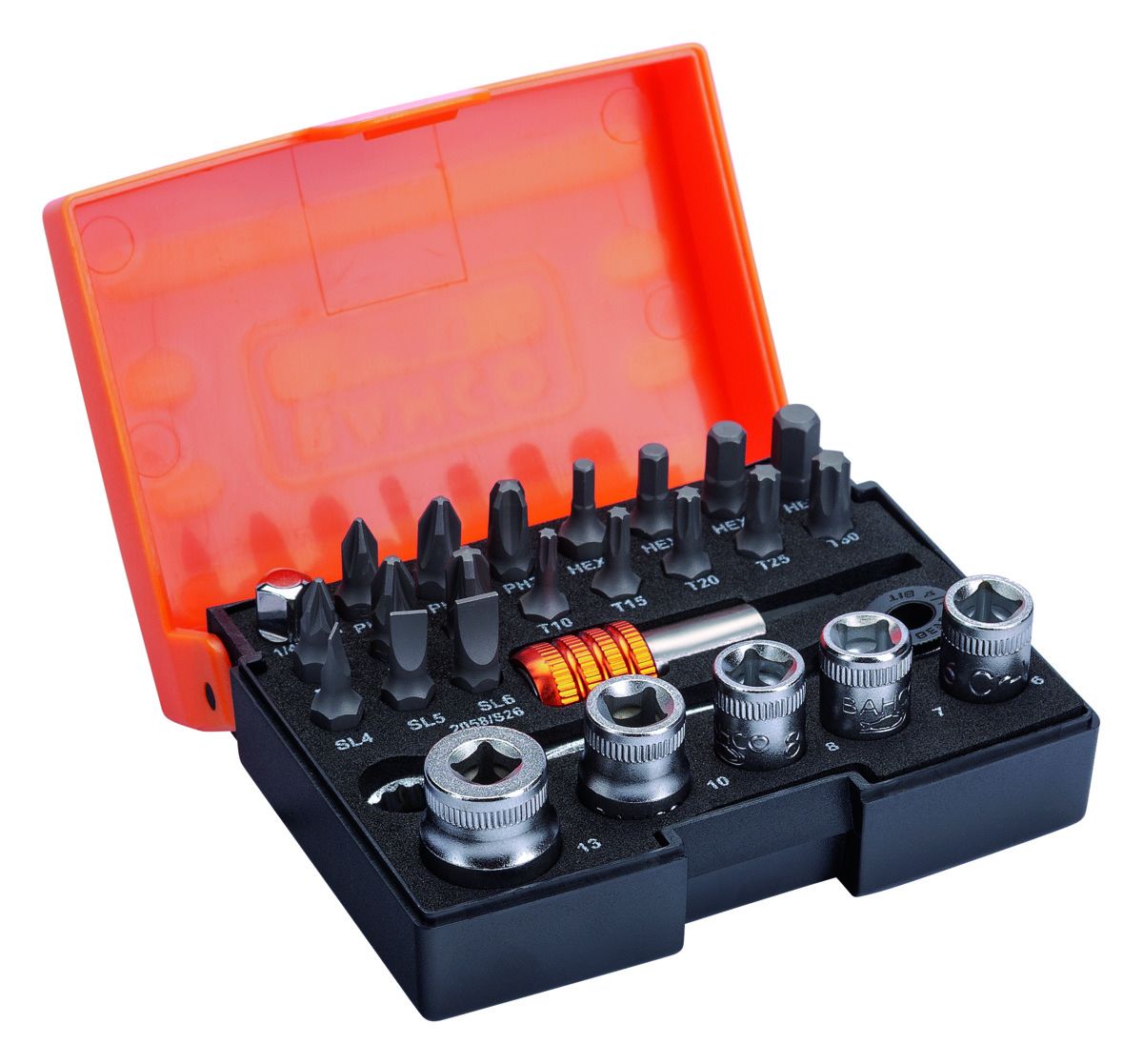Socket et jeu de bits Bahco 2058/S26; 26 unités
