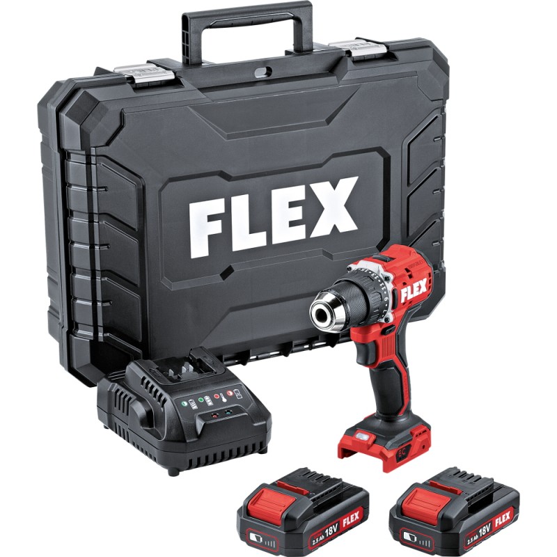 Perceuse Flex DD 2G 18.0-EC LD/2.5 Set; 18 V; 2x2,5 Ah accu.