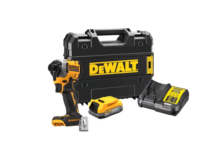 Pilote d'impact DeWalt DCF850E1T-QW; 18 V; 1x1,7 Ah accu.