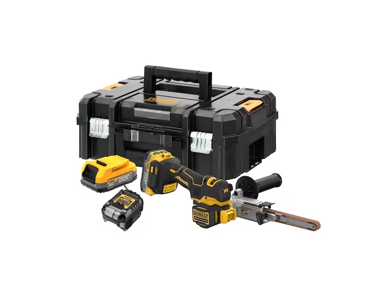 Ponceuse à bande DeWalt DCM200E2T-QW; 18 V; 2x1,7 Ah accu.
