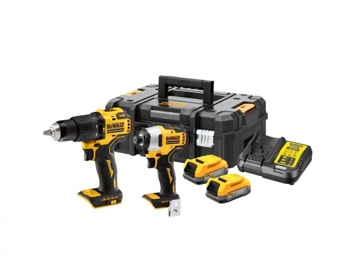 Ensemble d'outils DeWalt DCK2062E2T-QW (DCD709 + DCD809); 18 V; 2x1,7 Ah accu.