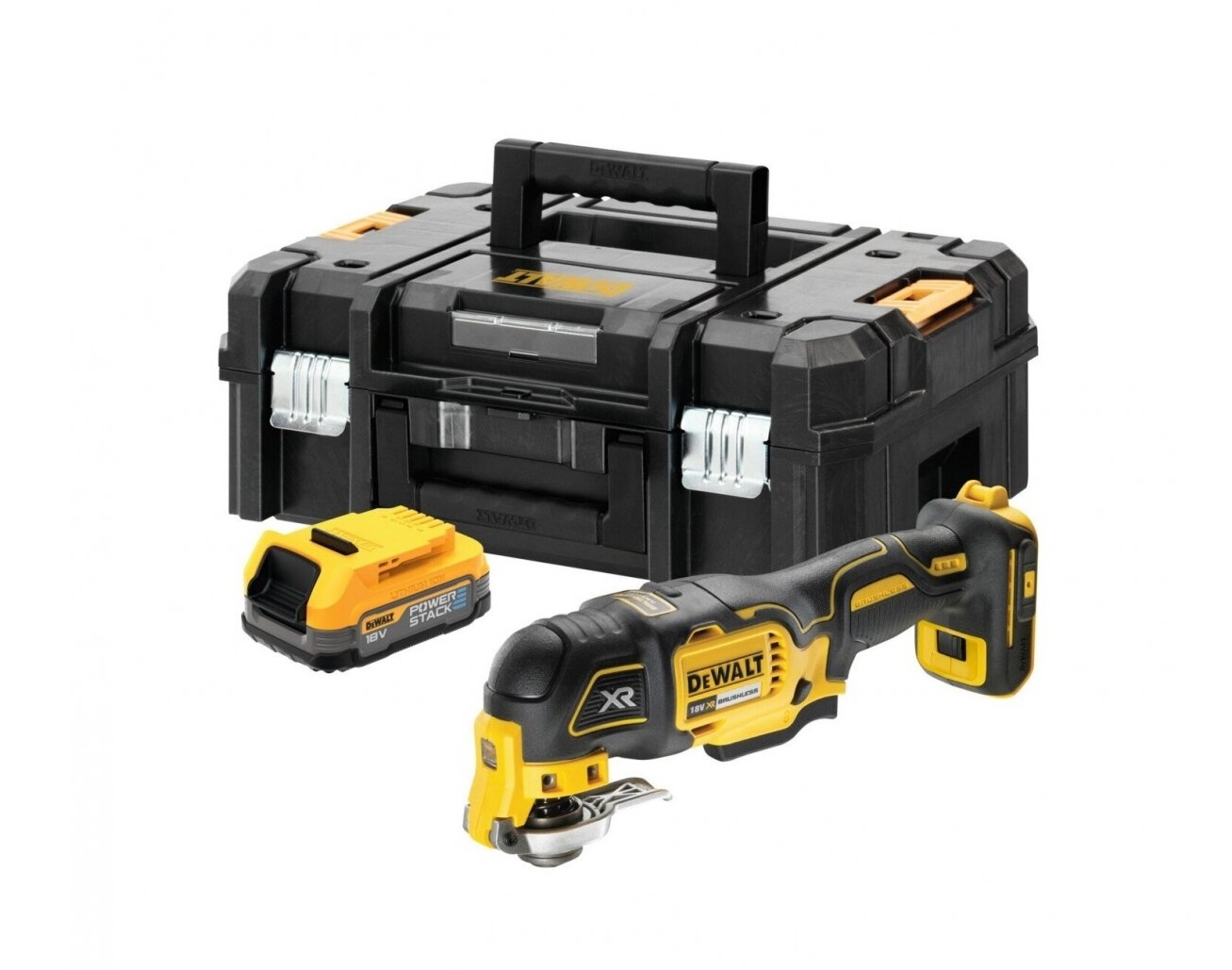 Outil Multi-fonction DeWalt DCS356E1T-XJ; 18 V; 1x1,7 Ah accu.