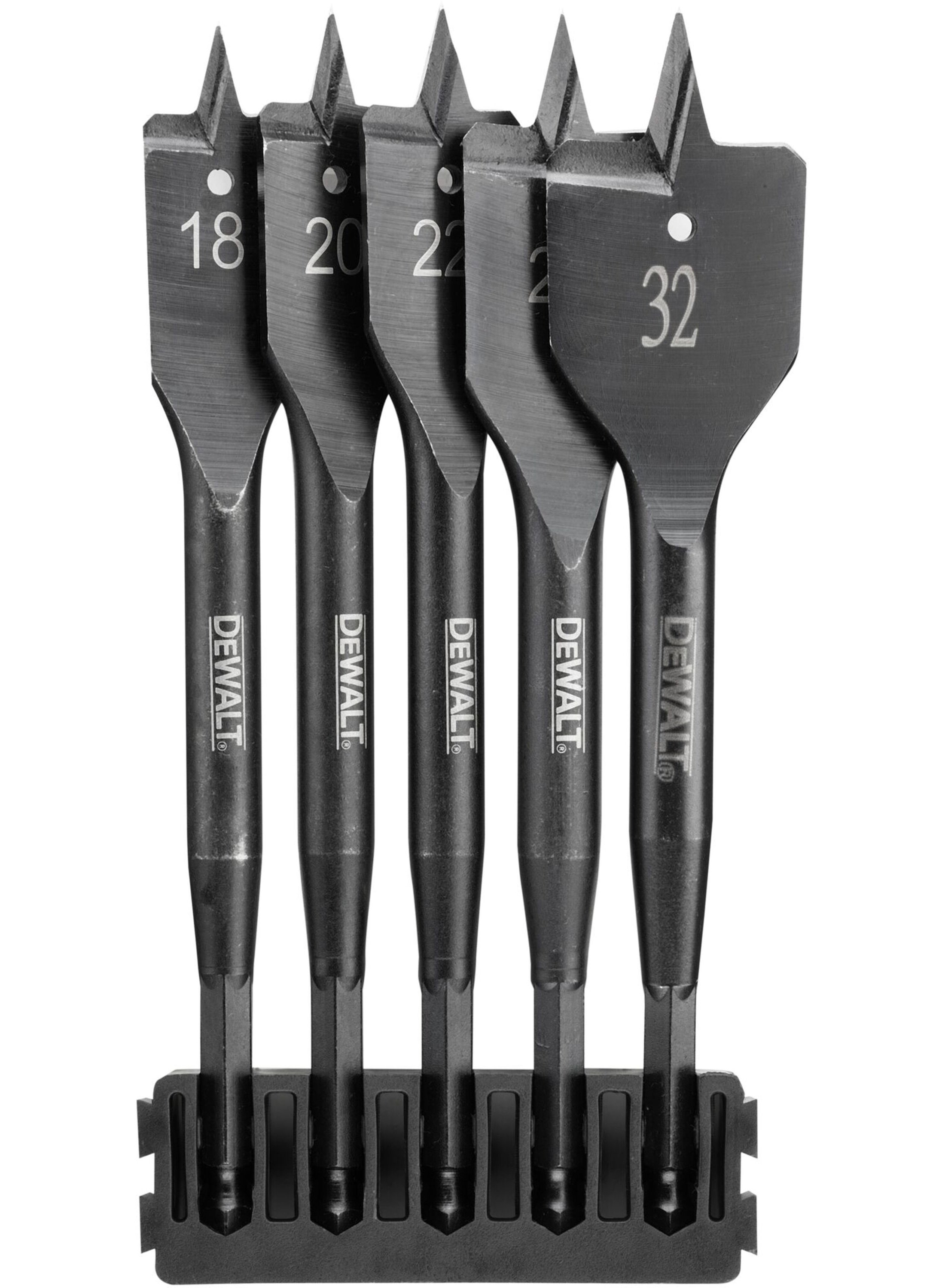 Flatbit ensemble pour le bois DeWalt DT70832-QZ; 18-32 mm; 5 unités