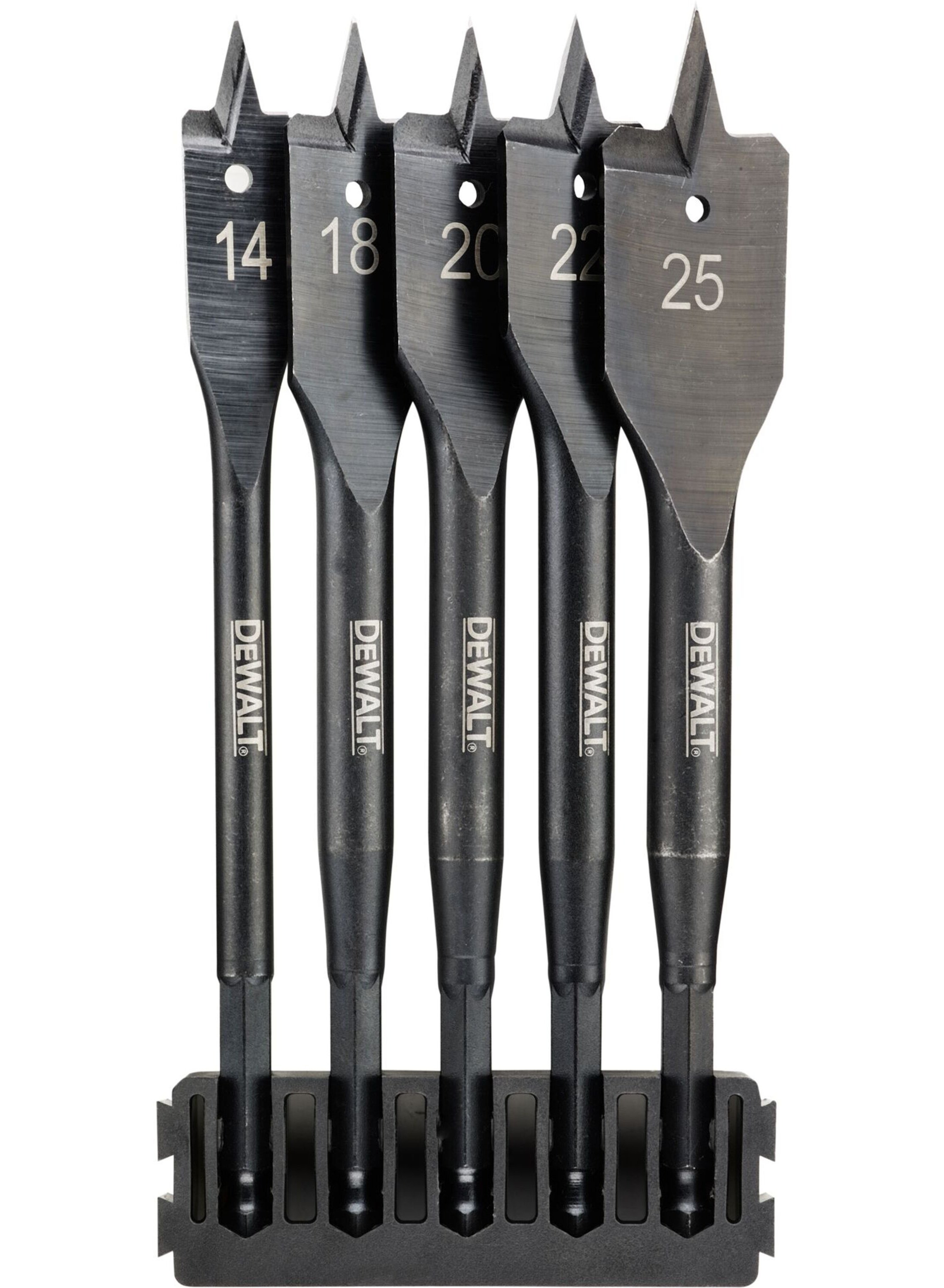 Flatbit ensemble pour le bois DeWalt DT70833-QZ; 14-25 mm; 5 unités