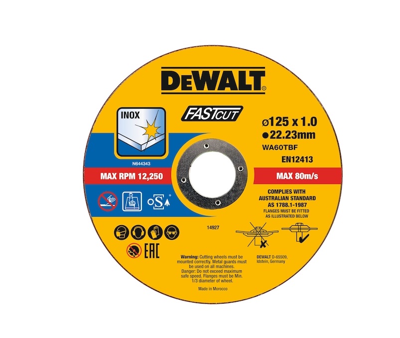 Disque abrasif DeWalt DT20540-QZ; 125 mm; 100 unités