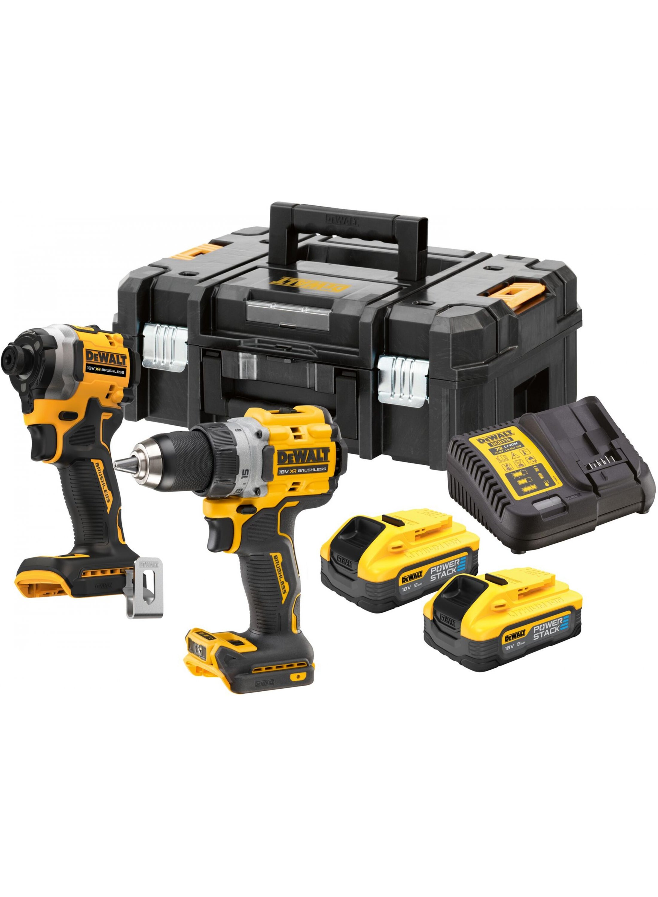 Ensemble d'outils DeWalt (DCD800 + DCF850); 18 V; 2x5,0 Ah accu.