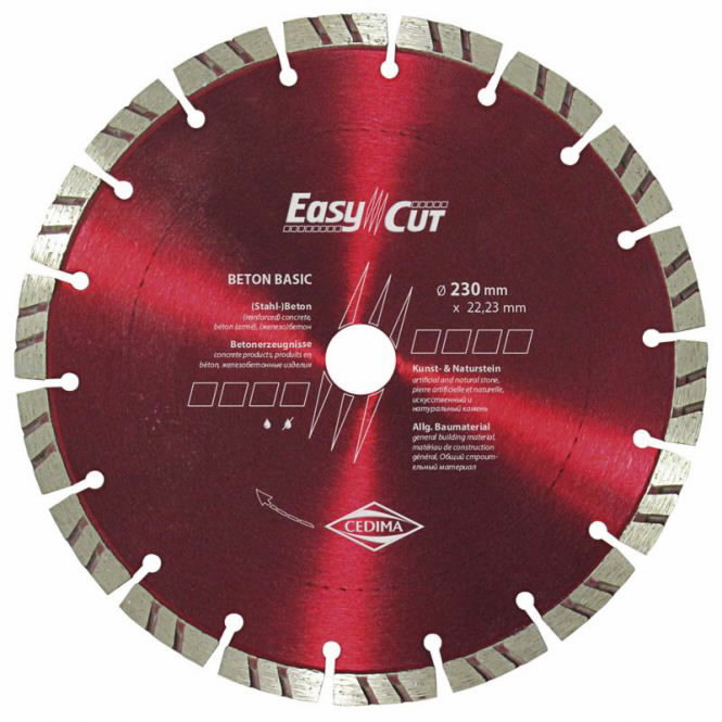 Disque à tronçonner diamanté Cedima 50006879; 230x22,23 mm