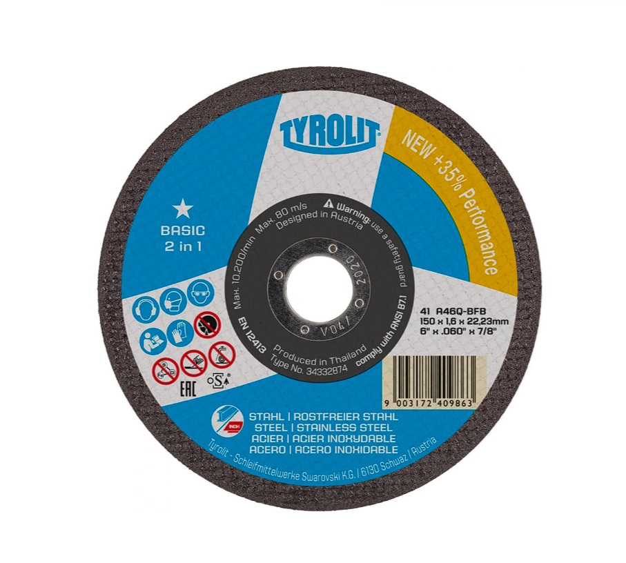 Disque abrasif Tyrolit T34332874; 150x22,23 mm