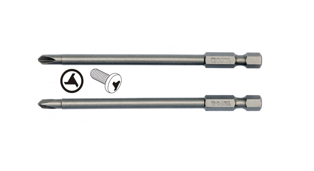 Peu de tournevis Yato YT-0497; 1/4''; NR2-NR4; 100 mm; 2 unités