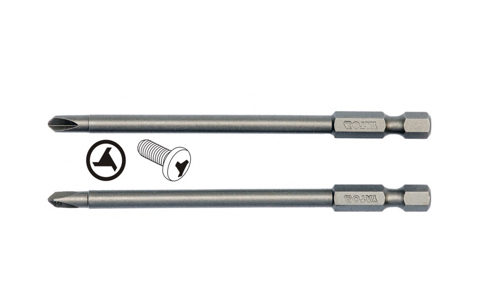 Peu de tournevis Yato YT-0496; 1/4''; NR1-NR3; 100 mm; 2 unités
