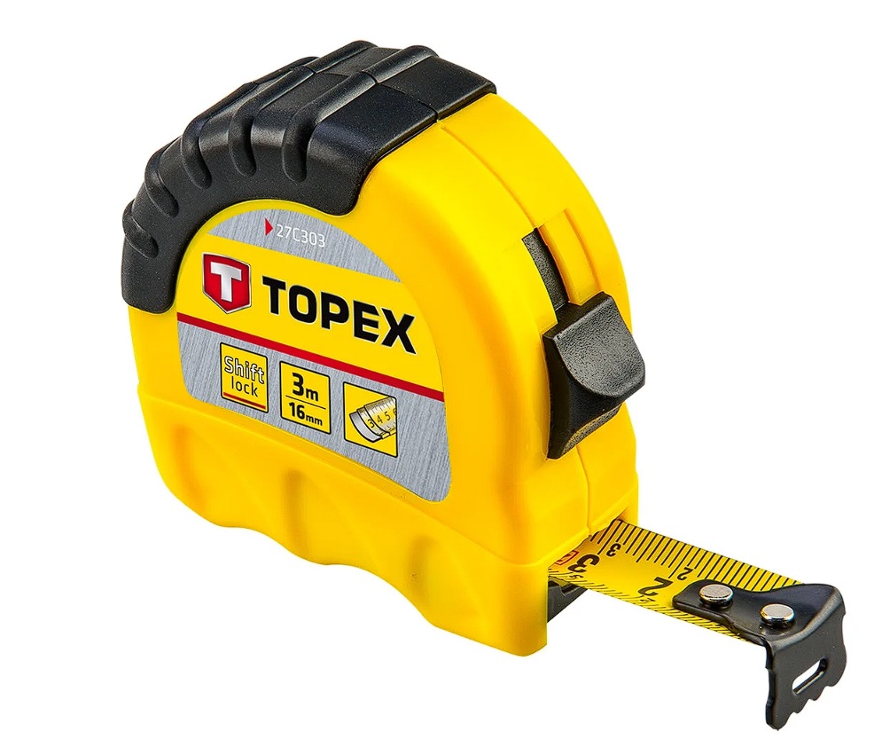 Mètre ruban Topex 27C303; 16 mm; 3 m