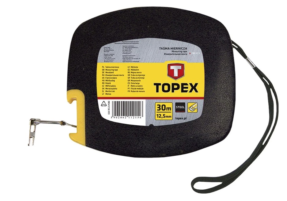 Mètre ruban Topex 28C413; 12,5 mm; 30 m