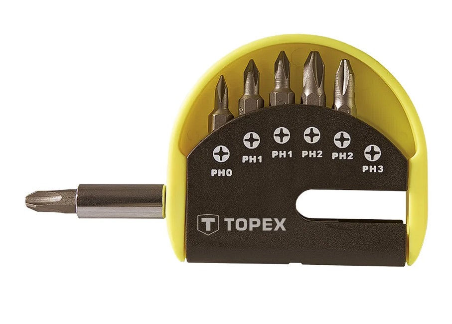 Jeu d'accessoires de tournevis Topex 39D350; 7 unités