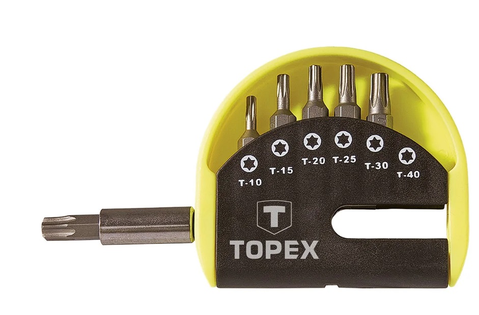 Jeu d'accessoires de tournevis Topex 39D351; 7 unités