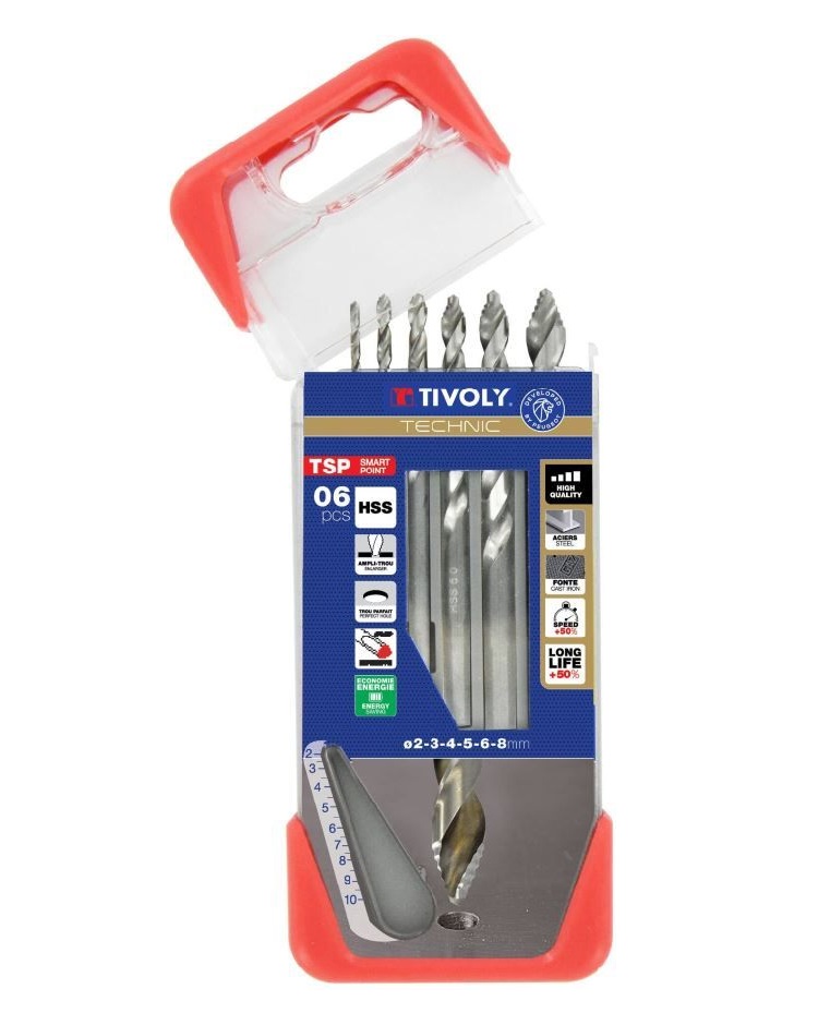Jeu de forets pour le métal Tivoly 11457070002; 2-8 mm; 6 unités