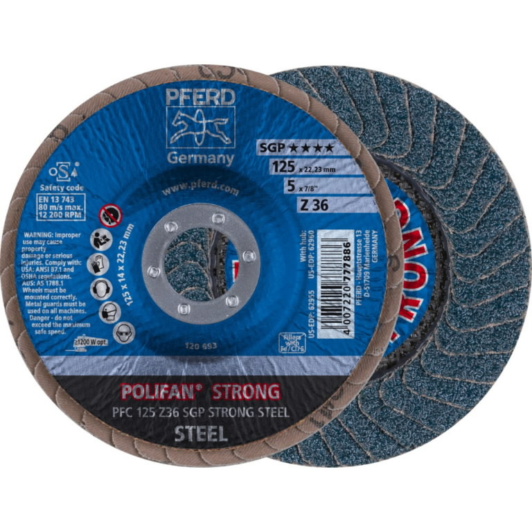 Meule-éventail PFERD 777886; 125 mm; Z36