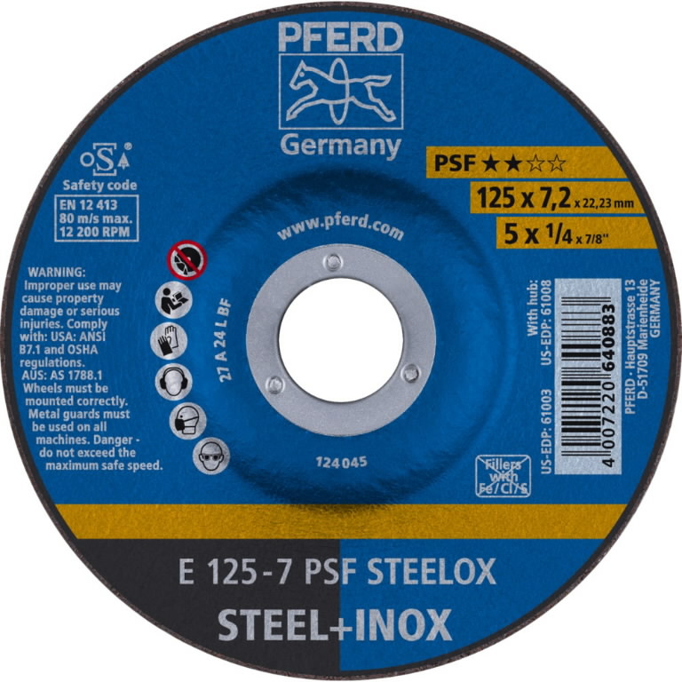 Disque a meuler PFERD 640883; 125 mm