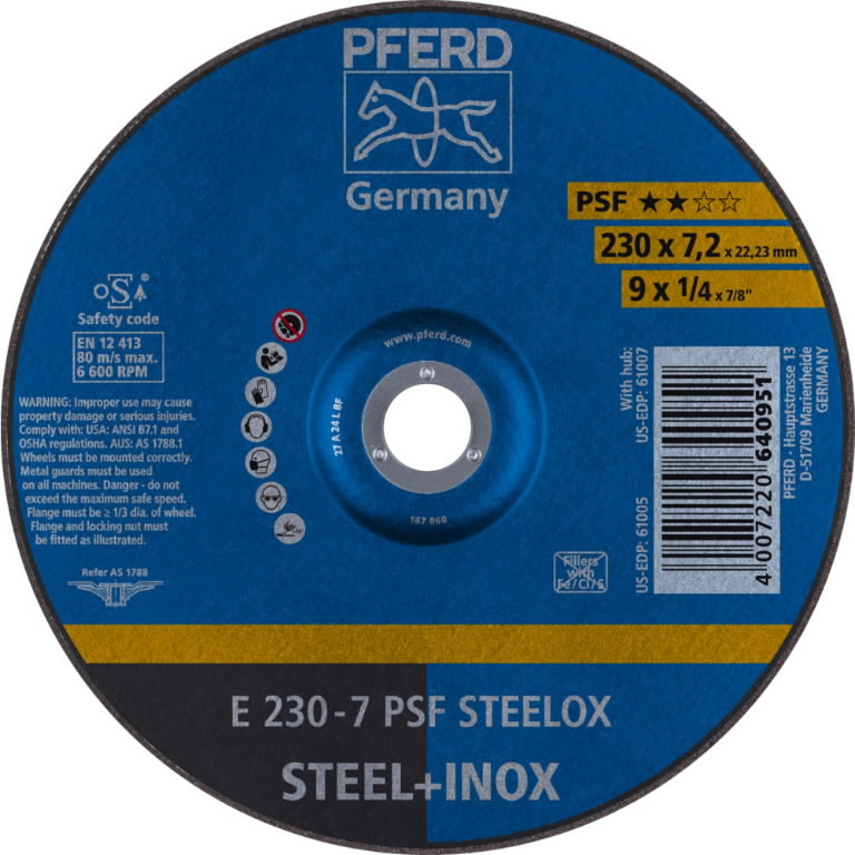 Disque a meuler PFERD 640951; 230 mm